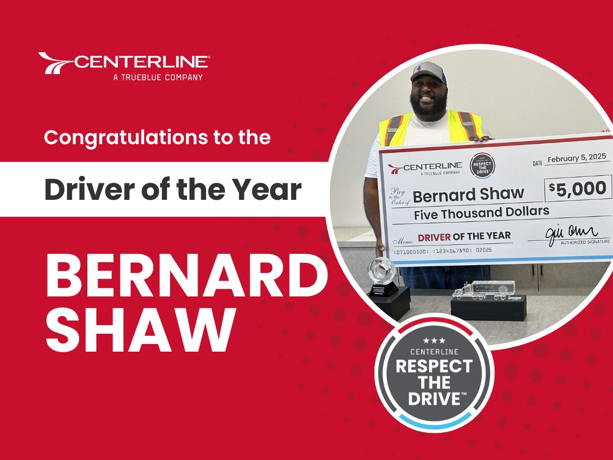 Centerline Drivers Names Bernard Shaw as the 2024 Driver of the Year